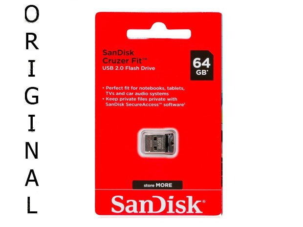 &u+ PENDRIVE ORIGINAL 64 GB SANDISK Z33 NANO FIT